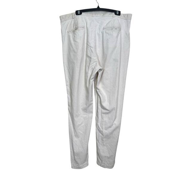 Vtg L.L. Bean Made in the USA Linen Cotton Blend Pants 40x33 Khaki E708 - Picture 4 of 6